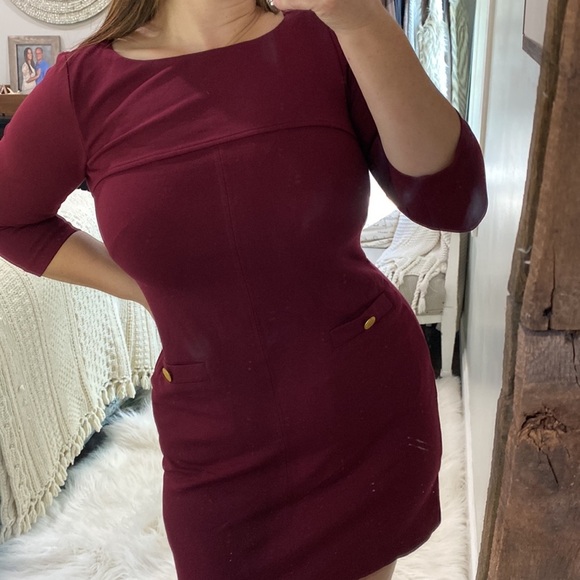 Vince Camuto Merlot color dress size 6 - Picture 6 of 10